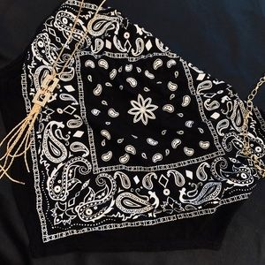 Black bandanna shirt